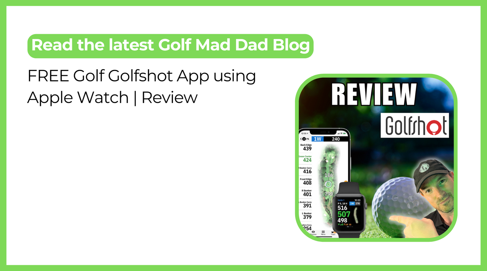 FREE Golf Golfshot App using Apple Watch | Review