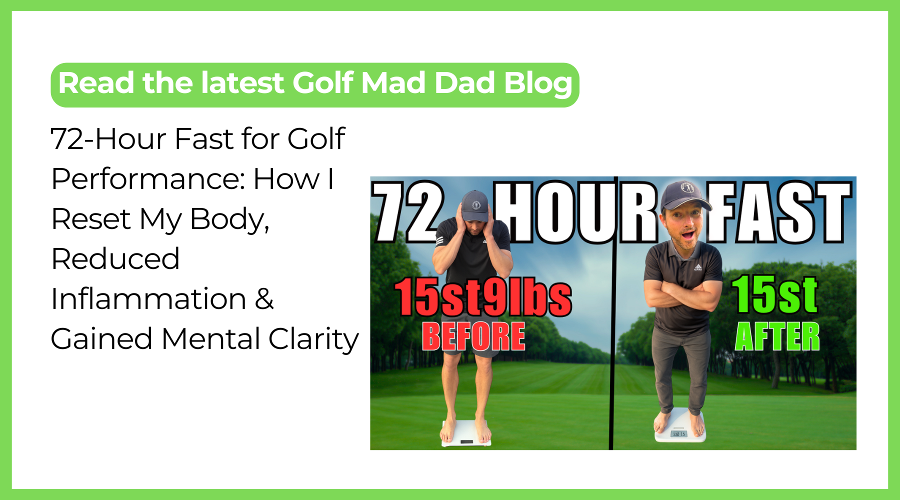 72-Hour Fast for Golf Performance: How I Reset My Body, Reduced Inflammation & Gained Mental Clarity