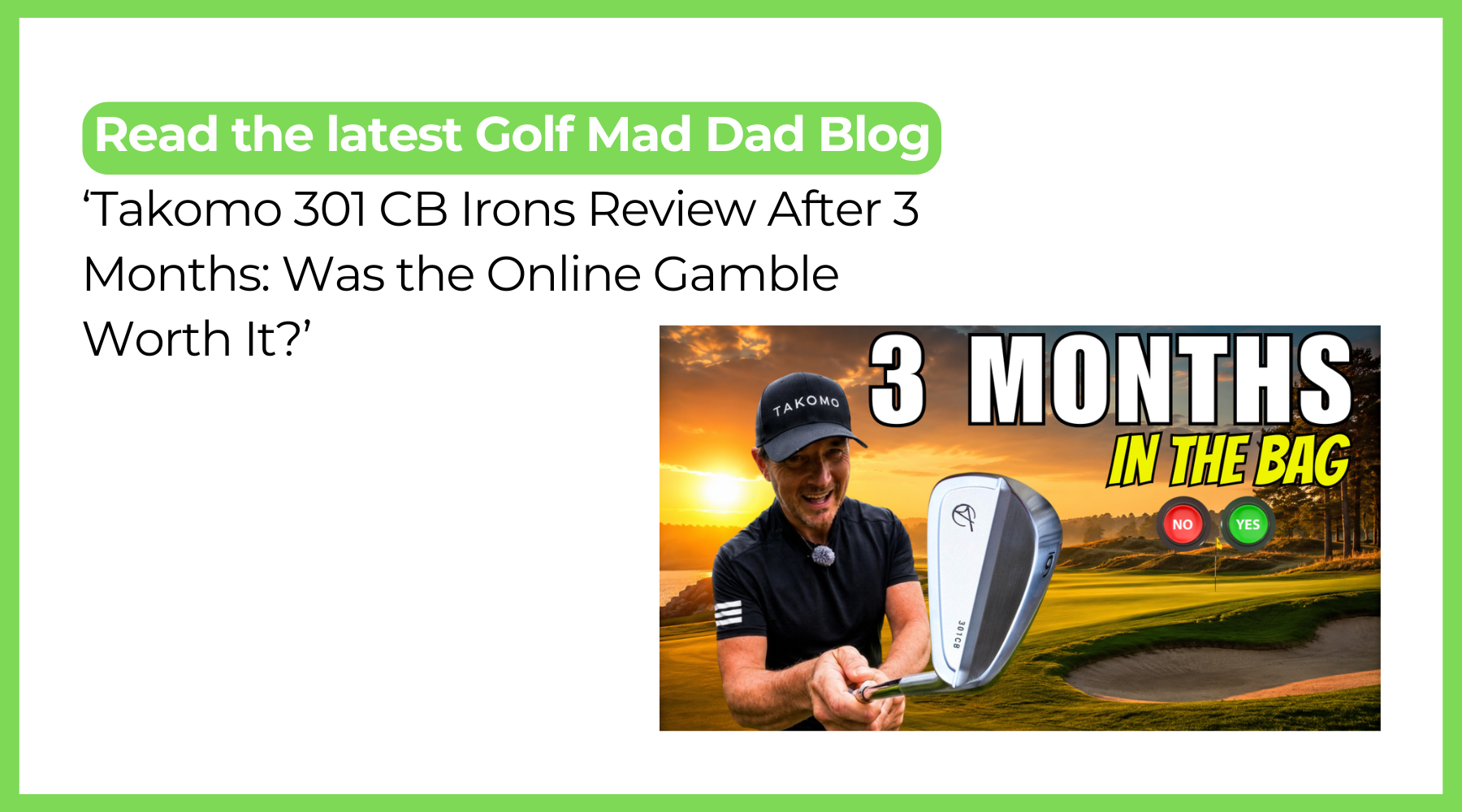 Takomo 301 CB Irons Review After 3 Months: Was the Online Gamble Worth It?