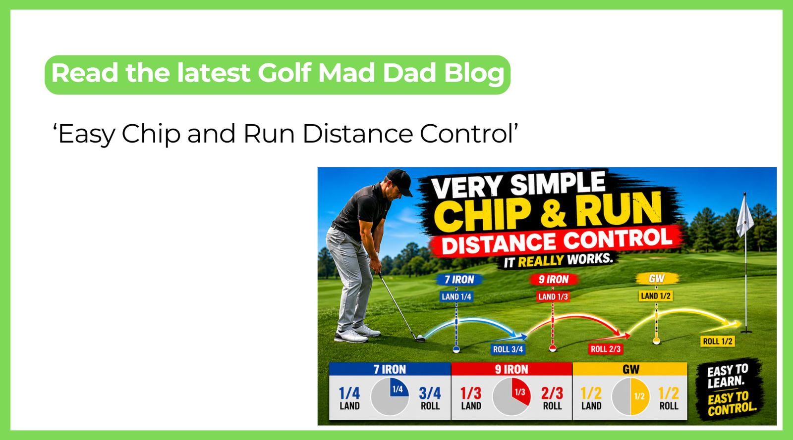 Easy Chip and Run Distance Control Method for Better Golf Scores