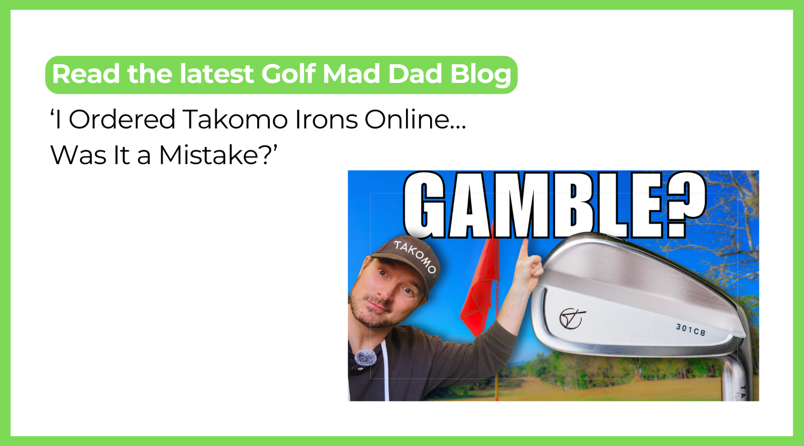 I Ordered Takomo Irons Online… Was It a Mistake?