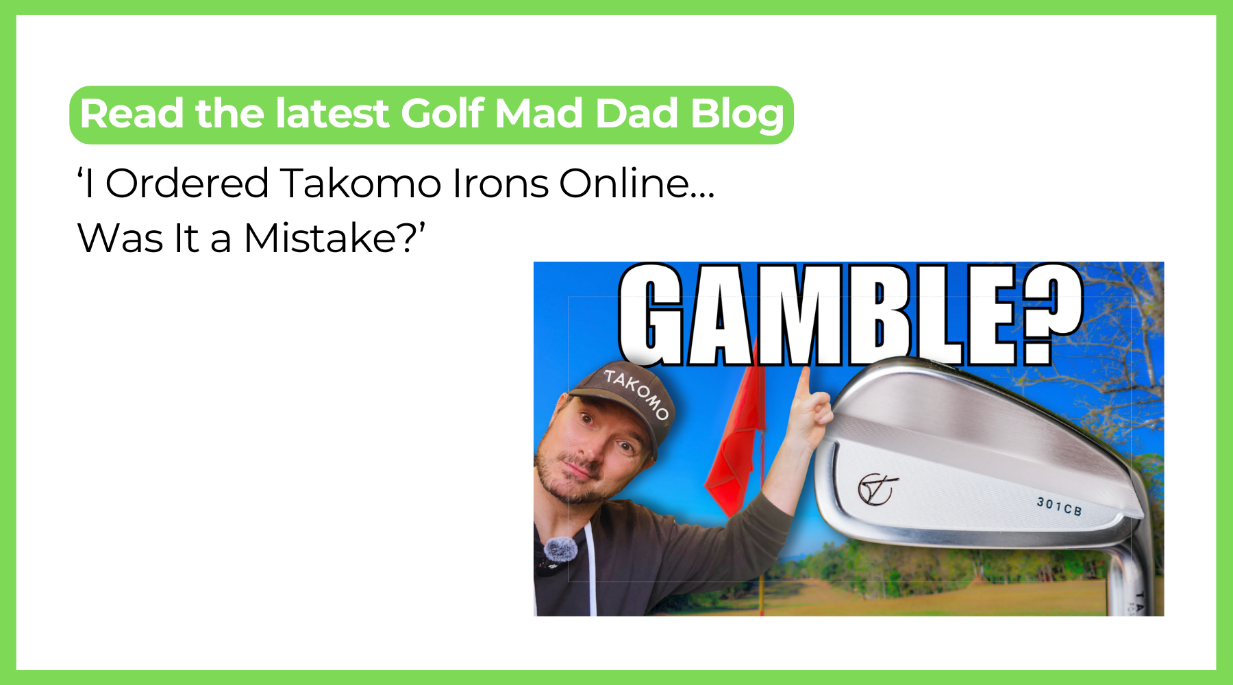 I Ordered Takomo Irons Online… Was It a Mistake?